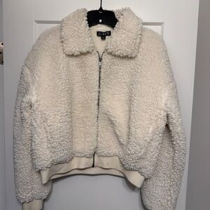 J. Crew Women's Off-White Teddy Jacket